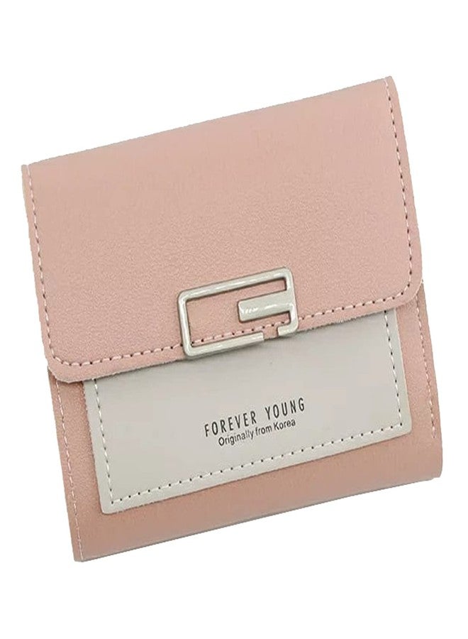 MEZON محفظة جلدية أنيقة من ميزون، حاملة للبطاقات والعملات المعدنية، محفظة صغيرة نسائية، محفظة بطاقات قابلة للطي، محفظة ثلاثية الطي (لون عشوائي) - Image 1